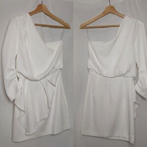 Do+Be‎ Easy on Me Dress One Shoulder White Bridal Wedding Mini S Style Y18195